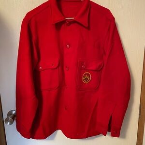 Vintage 1960s-1970s Boys Scouts Of America Wool Jacket with Patch SZ 42